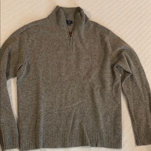 J Crew Half Zip Wool Sweater